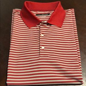 Greg Norman striped polo golf shirt XL